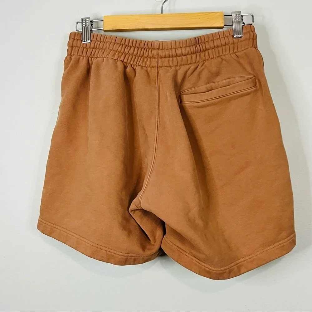 Adidas “Dusty Rust” Red Fleece Essential Gym Shorts S